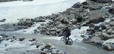 Mountain Biking Over High Passes